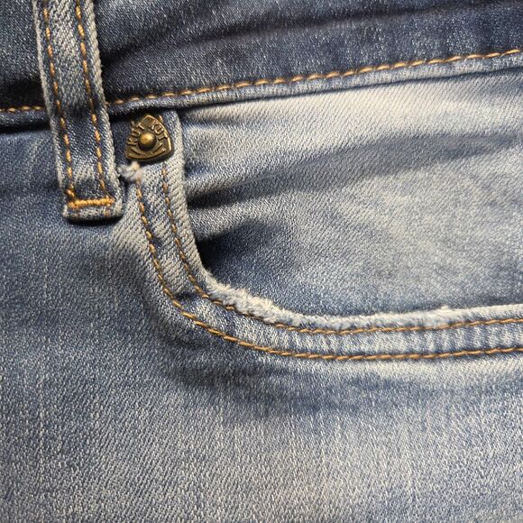 KUT from the Kloth Jeans Womens 10 Light Wash Blue Nicole Bootcut Denim Distress - Picture 12 of 16